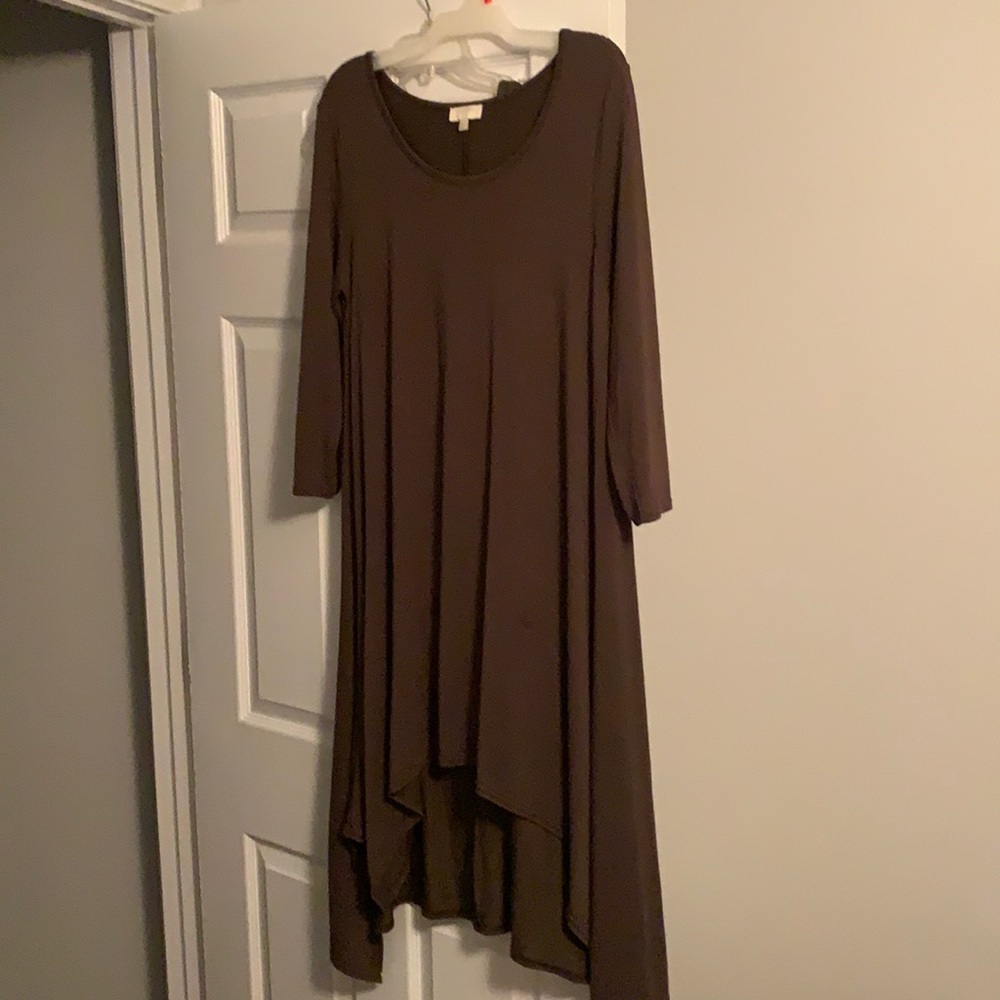 Umgee olive green high low dress L